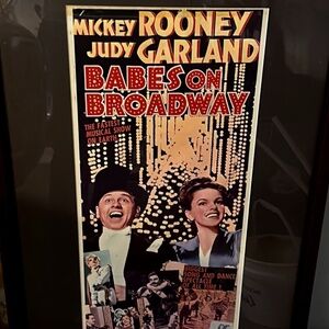 Babes over Broadway
1941 movie poster
Judy Garland and Mickey Rooney